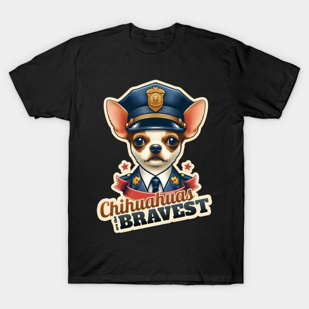 Chihuahua Policeman T-Shirt by k9-tee